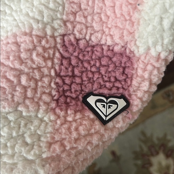 Roxy Girl Pink and Cream Sherpa Jacket Size Large - Picture 4 of 5